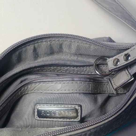 Rosetti Stylish Gray, Teal, and Blue Women's Crossbody Bag - Picture 9 of 9